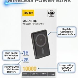 Aspor 10000mAh wireless magnetic Power Bank