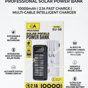 multifunction 10000mAh solar Power Bank