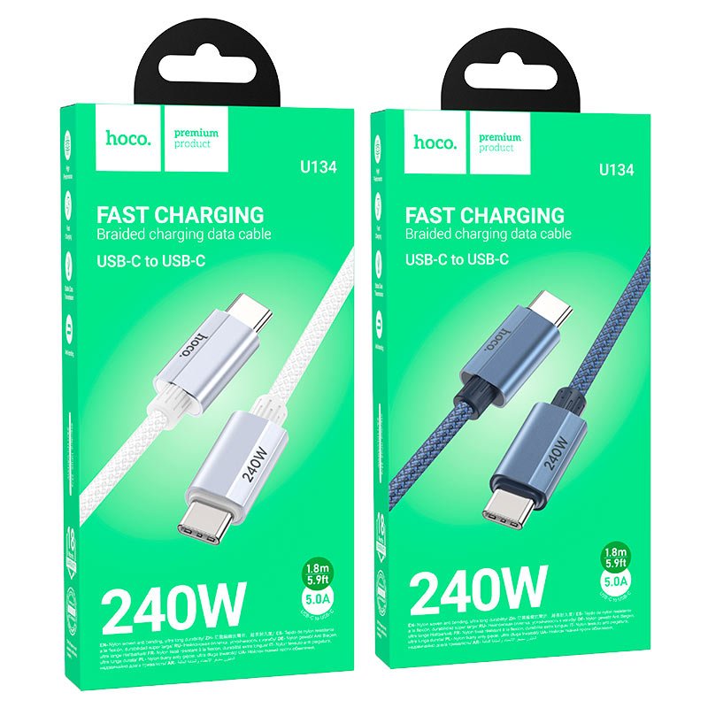 Cable Type-C to Type-C “U134 Primero” PD 240W SUPER FAST charge Data