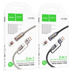 Cable adapter USB-A / Type-C to cigarette lighter “UA38B