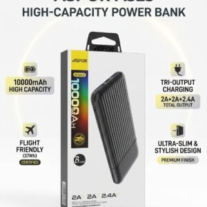 ASPOR 10000mAh Power Bank A323 – 2.4A Fast Charging