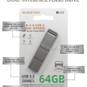 64GB 2IN1 TYPE C & USB BOROFONE FAST SPEED