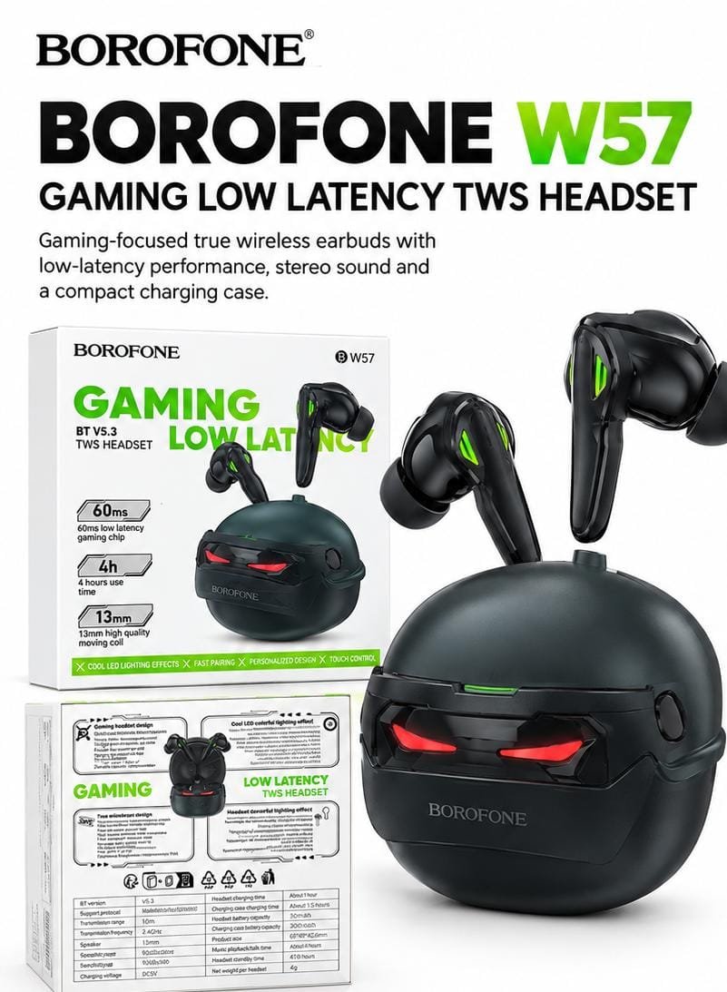 BOROFONE W57 Gaming Low Latency TWS Headset