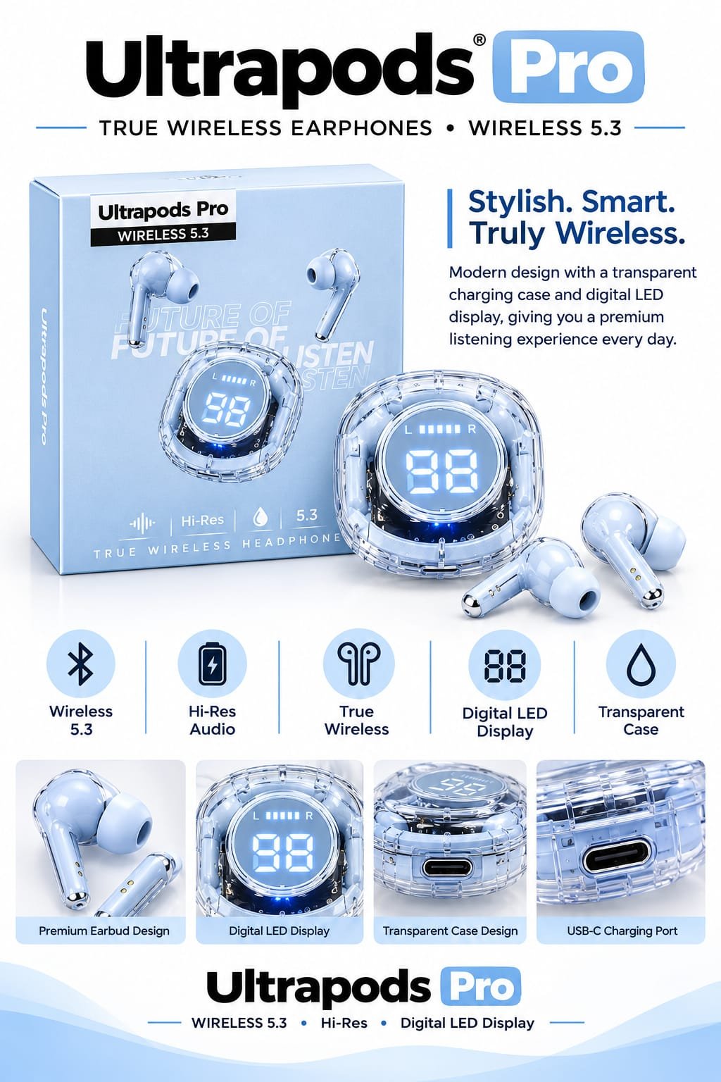 Ultrapods Pro Wireless Earphones - Image 6
