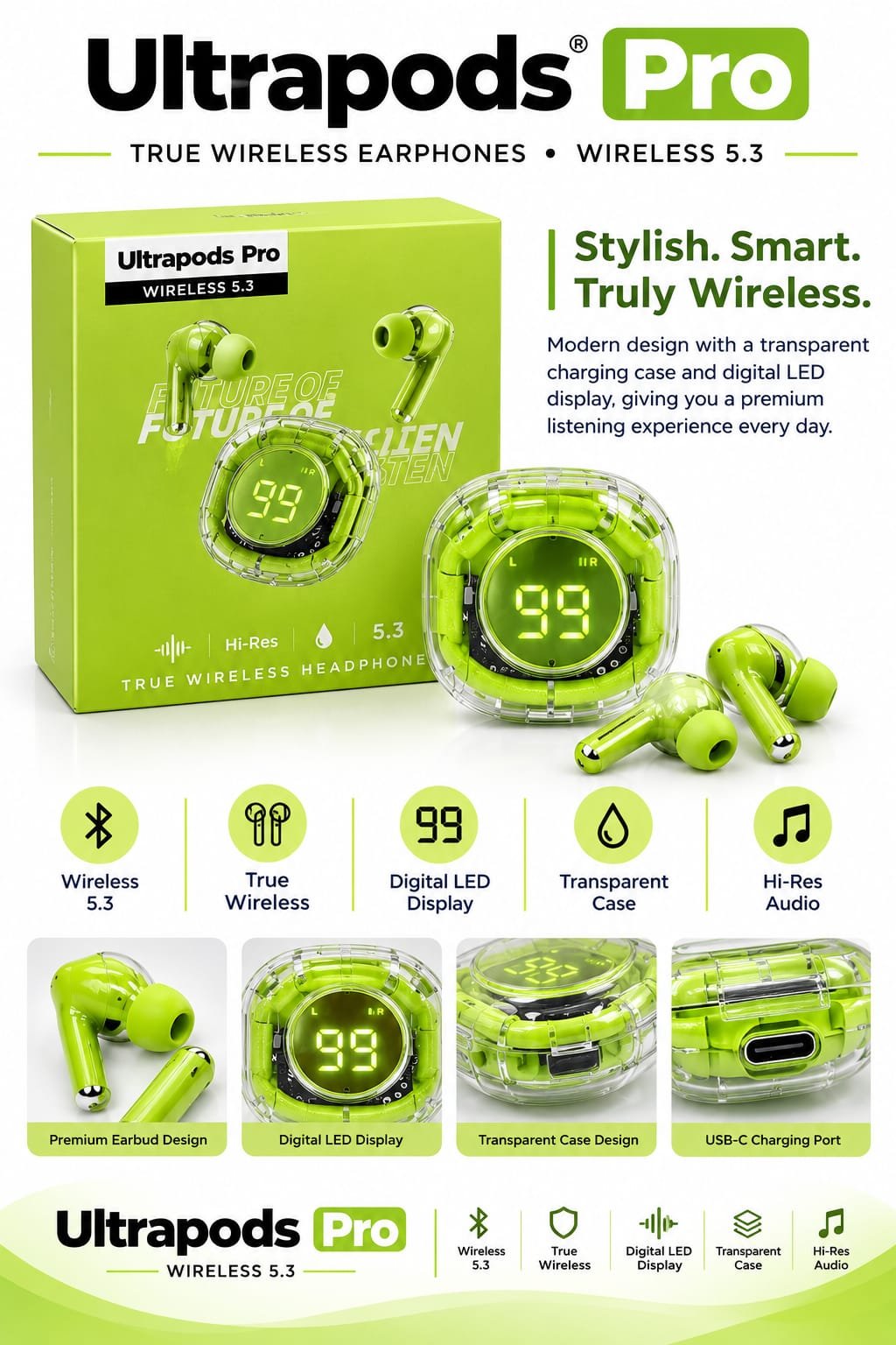 Ultrapods Pro Wireless Earphones - Image 8