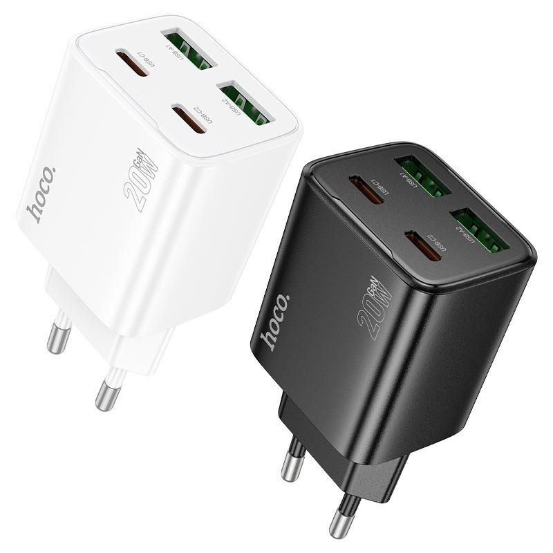 Wall charger dual USB-A and dual Type-C ports fast PD20W set - Image 4
