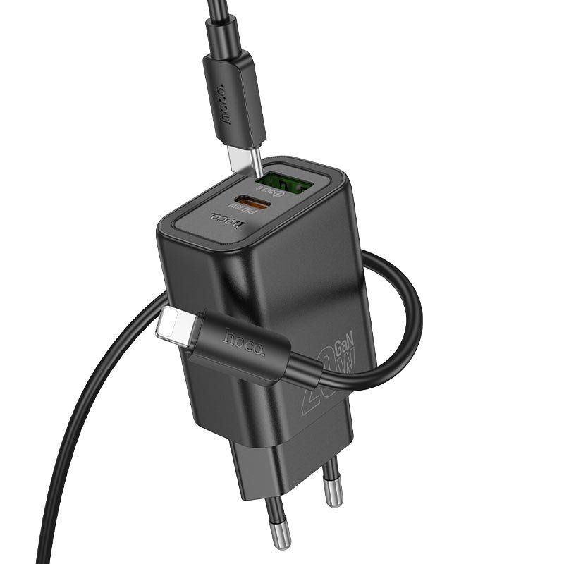 Wall charger fast charger “N61 Gentle” PD20W + QC3.0 EU cable set - Image 3